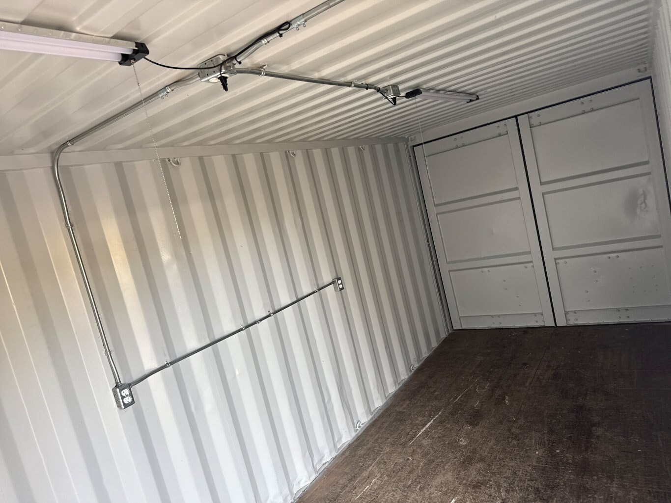 Custom Sea Can Cold Storage Tool Crib w/ Man Door, Power, and Lighting #9498 JA