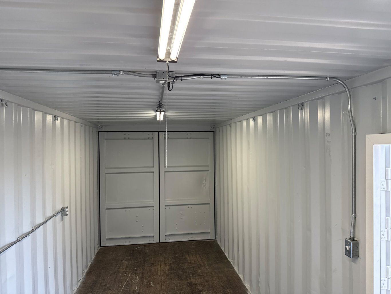 Custom Sea Can Cold Storage Tool Crib w/ Man Door, Power, and Lighting #9498 JA