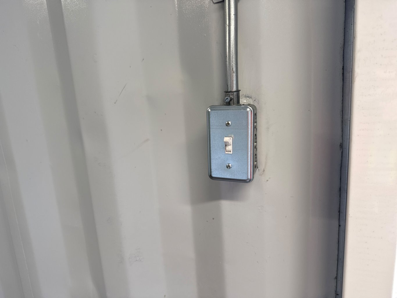 Custom Sea Can Cold Storage Tool Crib w/ Man Door, Power, and Lighting #9498 JA