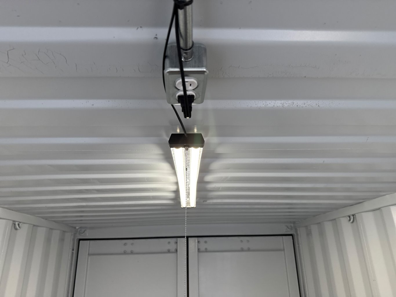 Custom Sea Can Cold Storage Tool Crib w/ Man Door, Power, and Lighting #9498 JA