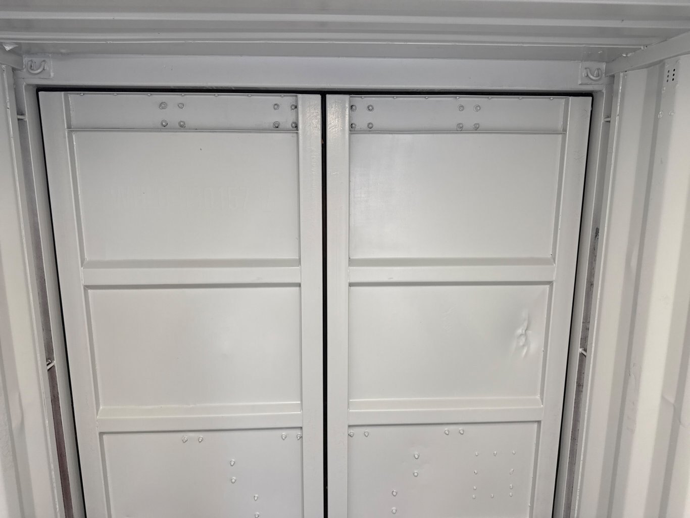 Custom Sea Can Cold Storage Tool Crib w/ Man Door, Power, and Lighting #9498 JA