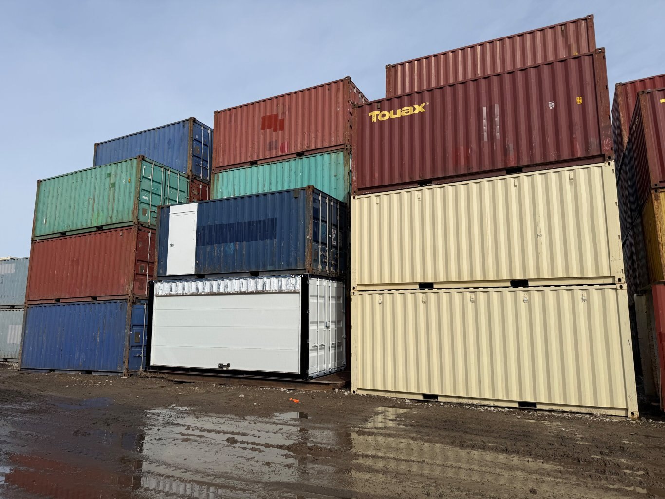 Custom Sea Can Cold Storage Tool Crib w/ Man Door, Power, and Lighting #9498 JA