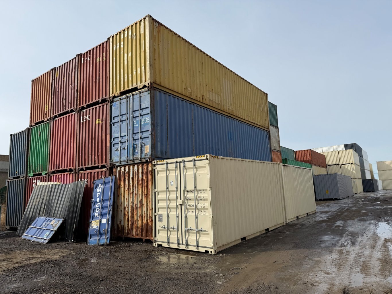 Custom Sea Can Cold Storage Tool Crib w/ Man Door, Power, and Lighting #9498 JA