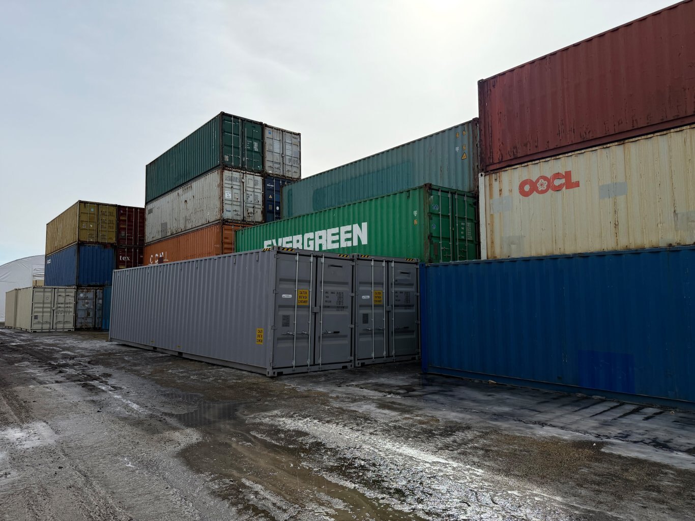 Custom Sea Can Cold Storage Tool Crib w/ Man Door, Power, and Lighting #9498 JA