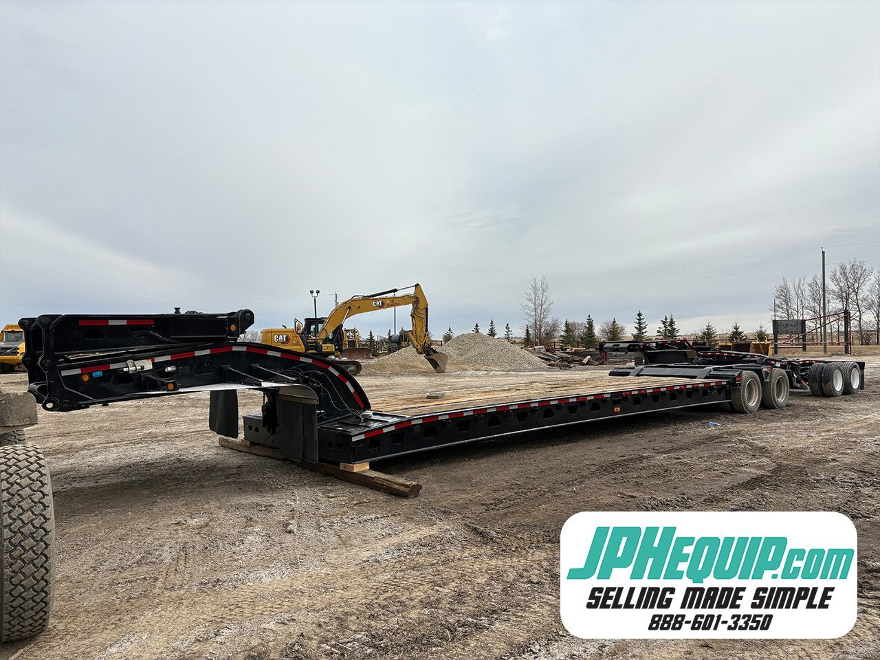 2002 Aspen Heavy Haul Double Drop RG60 Trailer Lowbed Jeep and Booster #9502 AS