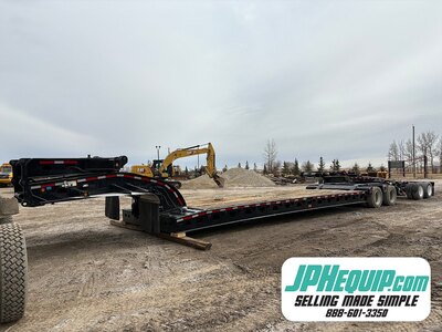 2002 Aspen Heavy Haul Double Drop RG60 Trailer Lowbed Jeep and Booster #9502 AS