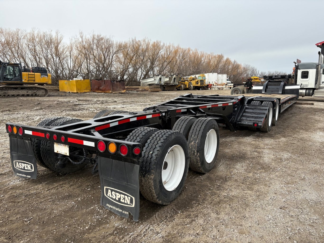2002 Aspen Heavy Haul Double Drop RG60 Trailer Lowbed Jeep and Booster #9502 AS