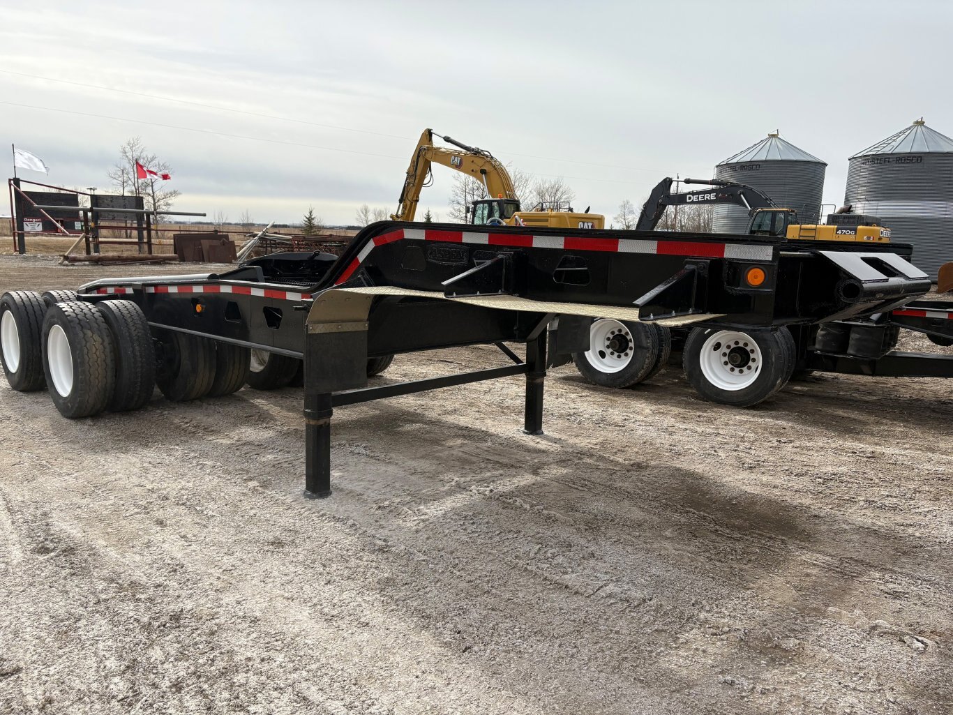 2002 Aspen Heavy Haul Double Drop RG60 Trailer Lowbed Jeep and Booster #9502 AS