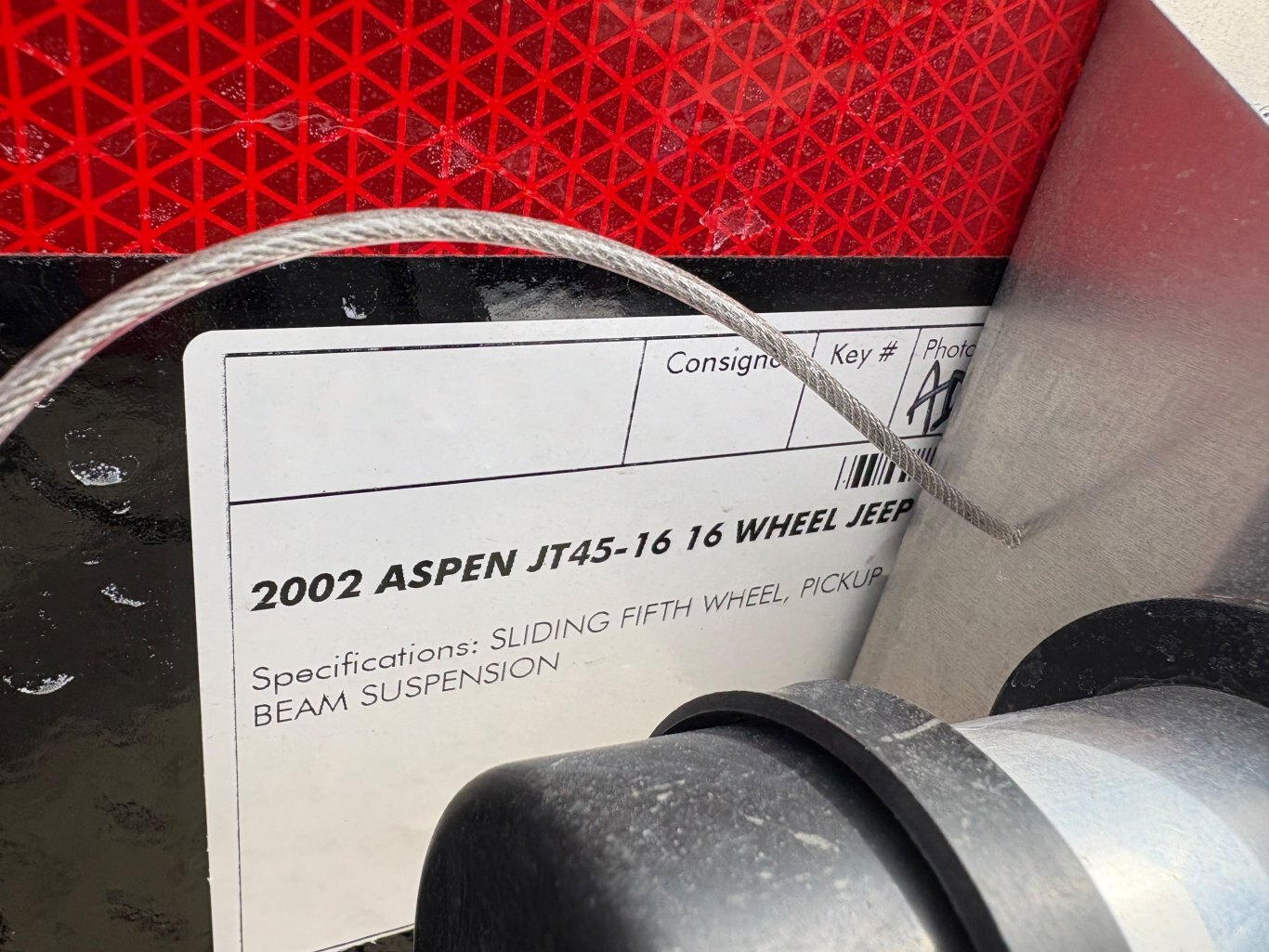 2002 Aspen Heavy Haul Double Drop RG60 Trailer Lowbed Jeep and Booster #9502 AS