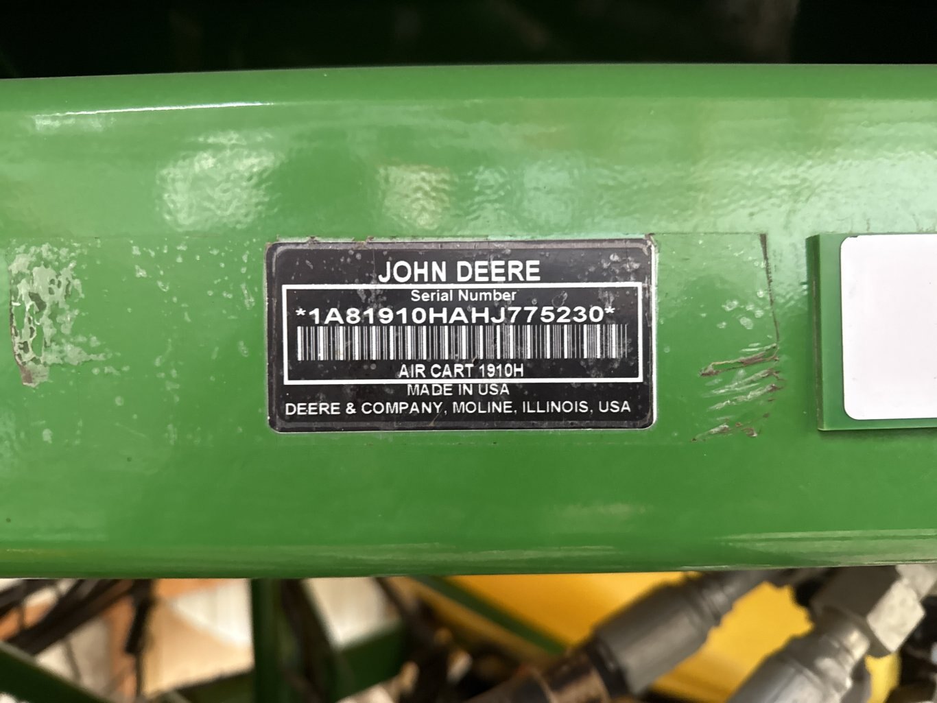 2018 John Deere 1910 Air Cart #9517 JA