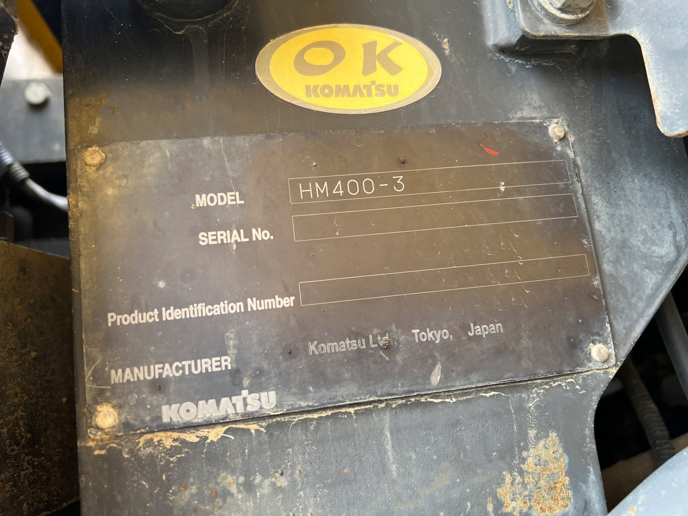 2014 Komatsu HM400 3 Rock Truck / 40 Ton Off Highway Truck #9565 BP