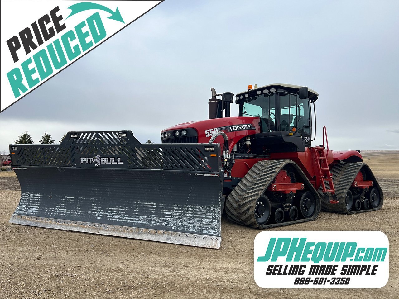 2014 Versatile 550DT Quad Track Tractor with 16 ft. Pitbull 3060AD Blade #9594 BP