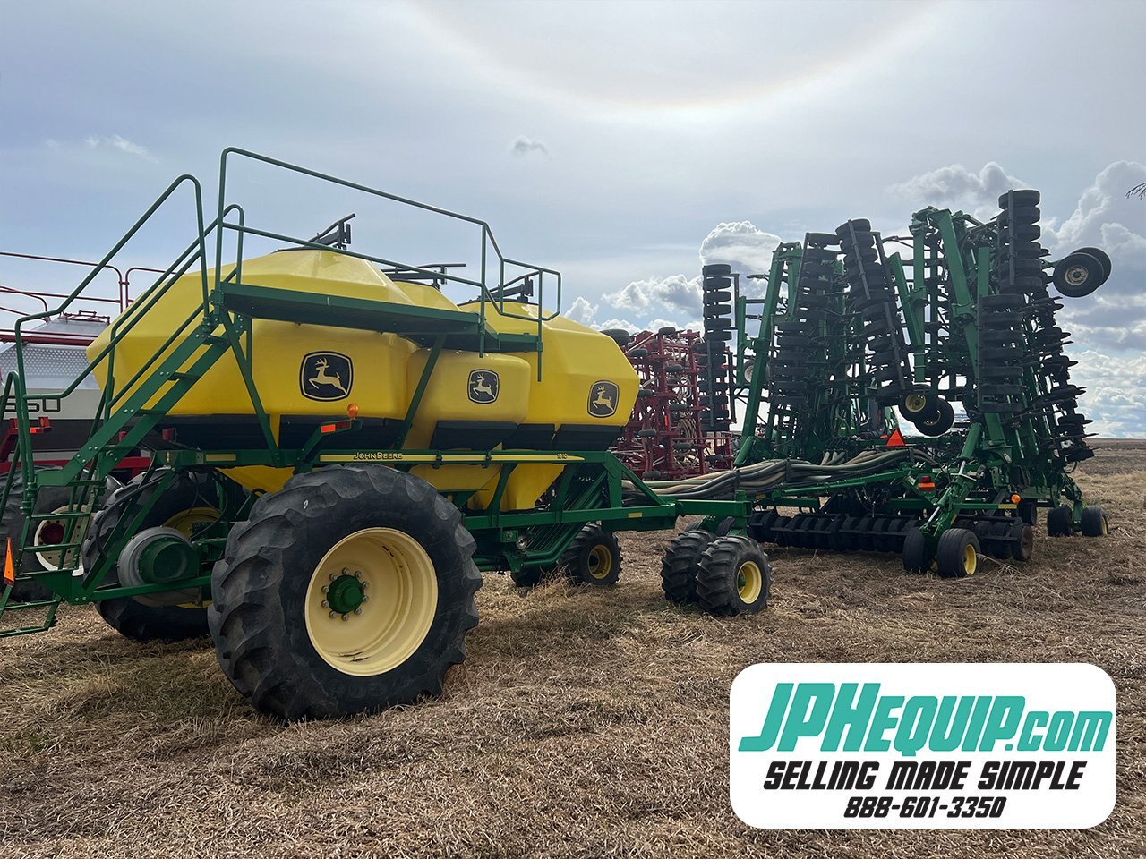 2009 John Deere 1835 Air Seeder 60ft & John Deere 1910 Cart #9764 BP