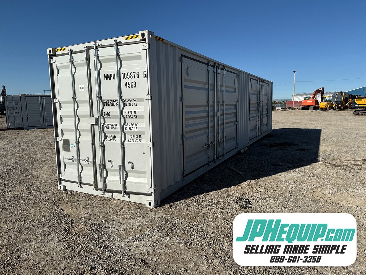 40 foot seacan 1 front and 2 large side doors 1 trip #10550 JPH