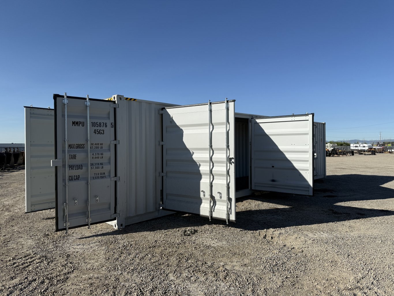 40 foot seacan 1 front and 2 large side doors 1 trip #10550 JPH