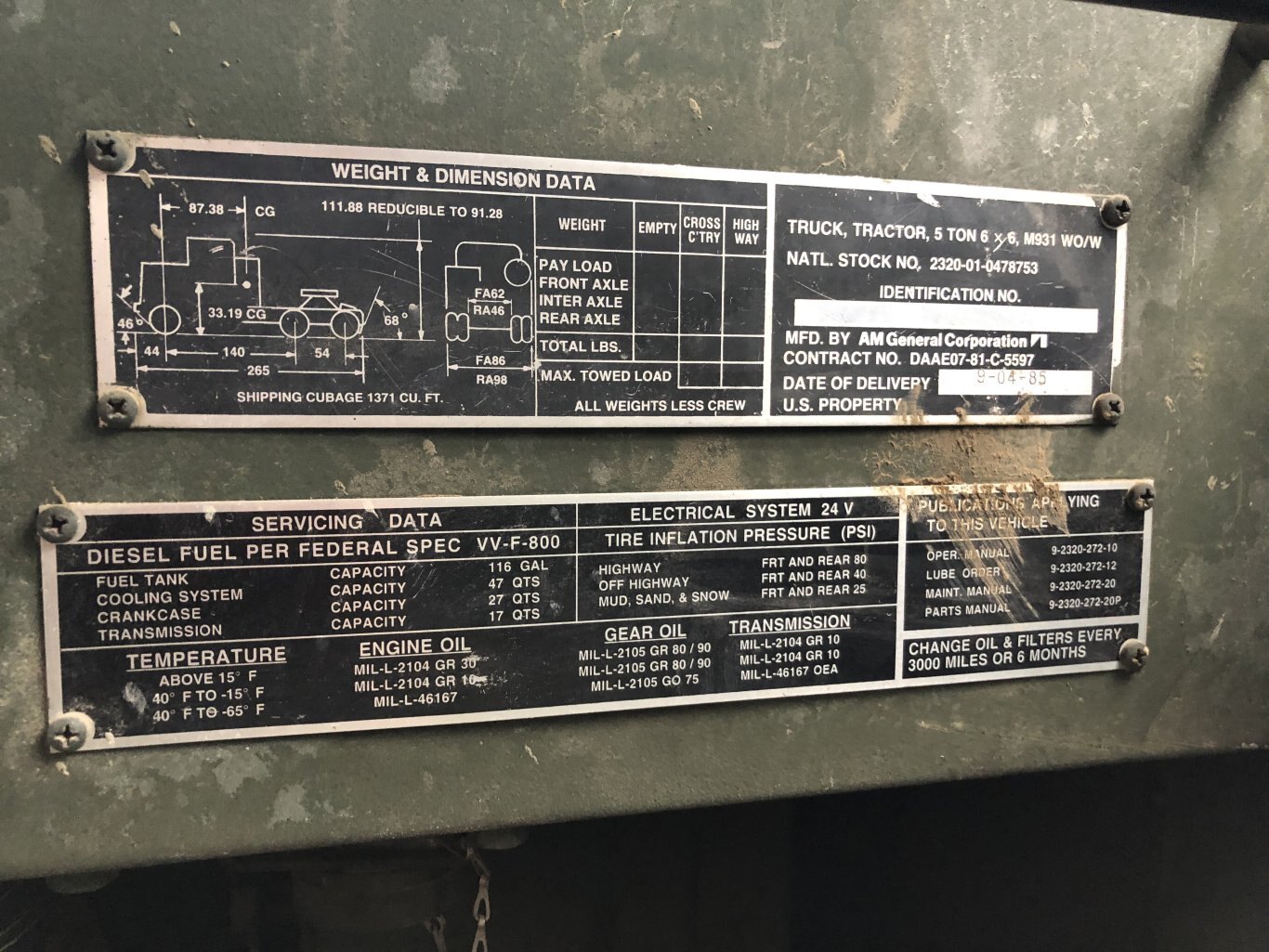 1985 AM General M931 Army Truck 6WD ***Completely Rebuild in 2008 *** #9898 BP