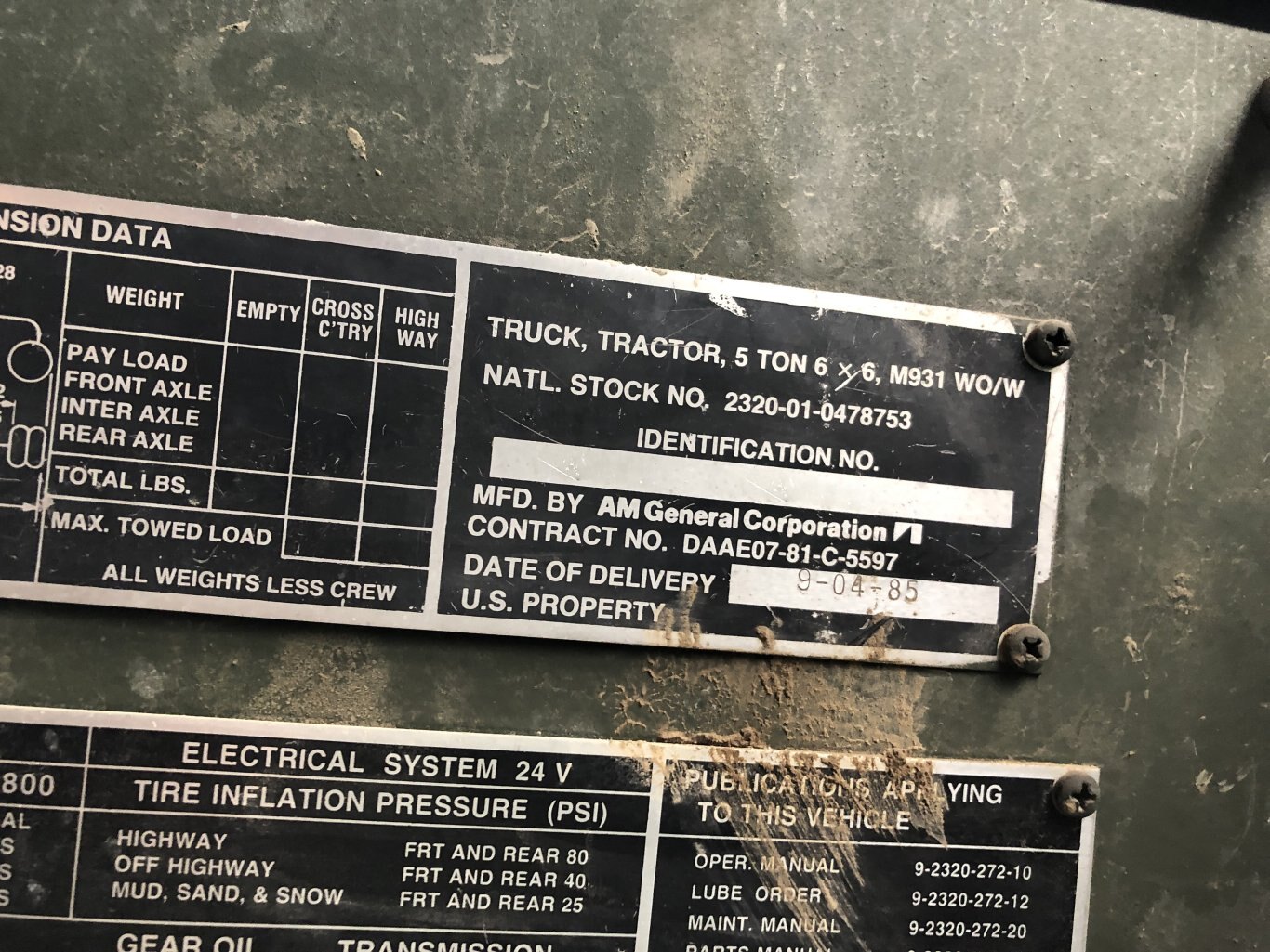 1985 AM General M931 Army Truck 6WD ***Completely Rebuild in 2008 *** #9898 BP