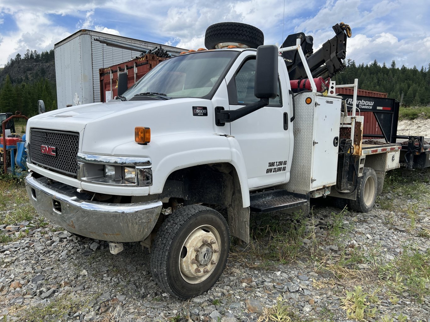 2007 GMC C5500 Service Truck with Hiab 077 BS 3 Knuckle Boom • 4X4 Mechanic Truck #9902 BP