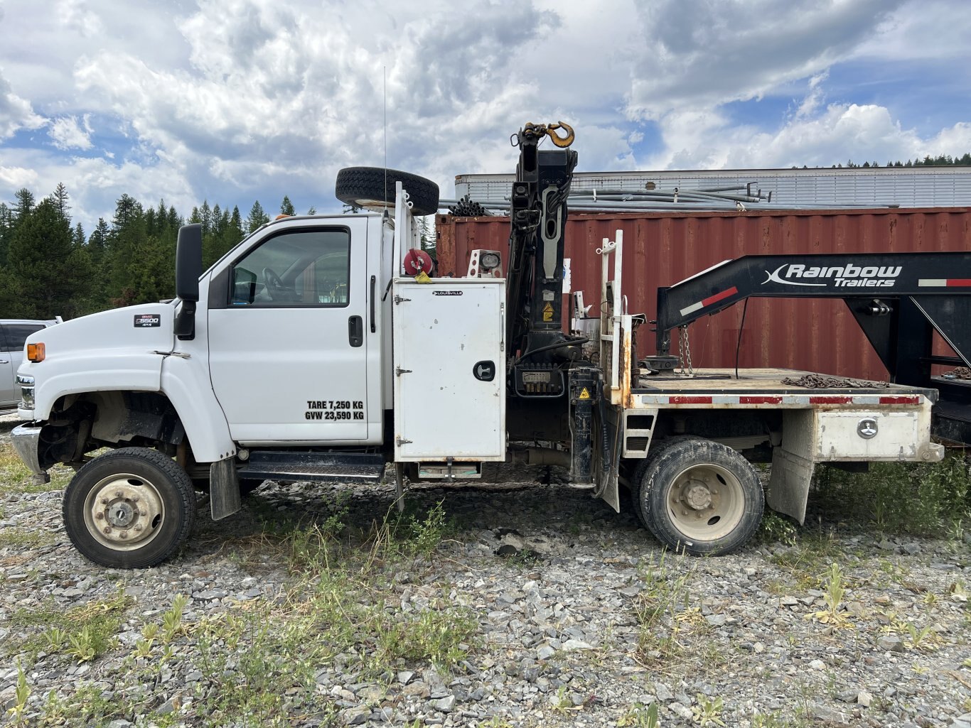 2007 GMC C5500 Service Truck with Hiab 077 BS 3 Knuckle Boom • 4X4 Mechanic Truck #9902 BP