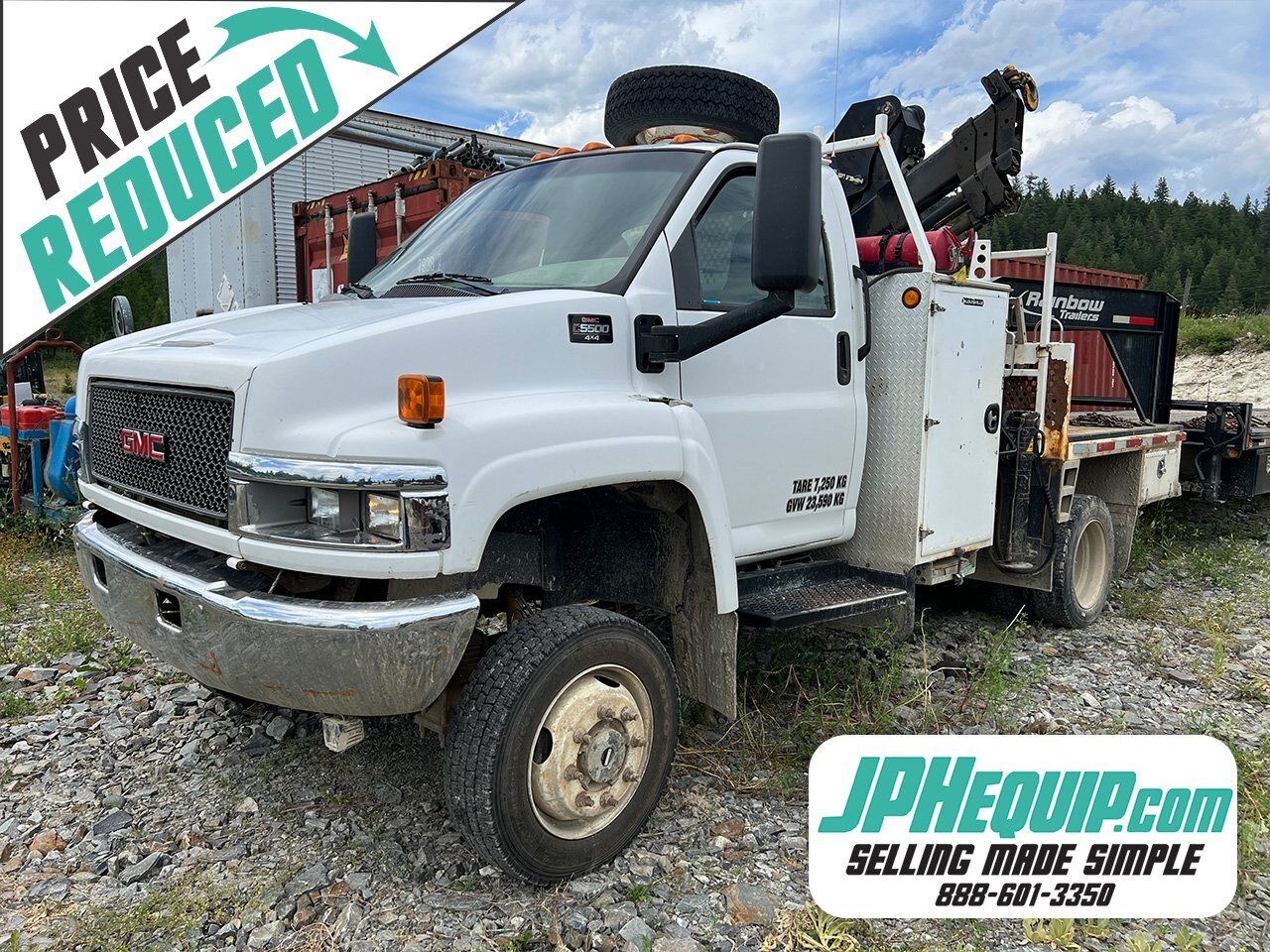 2007 GMC C5500 Service Truck with Hiab 077 BS 3 Knuckle Boom • 4X4 Mechanic Truck #9902 BP