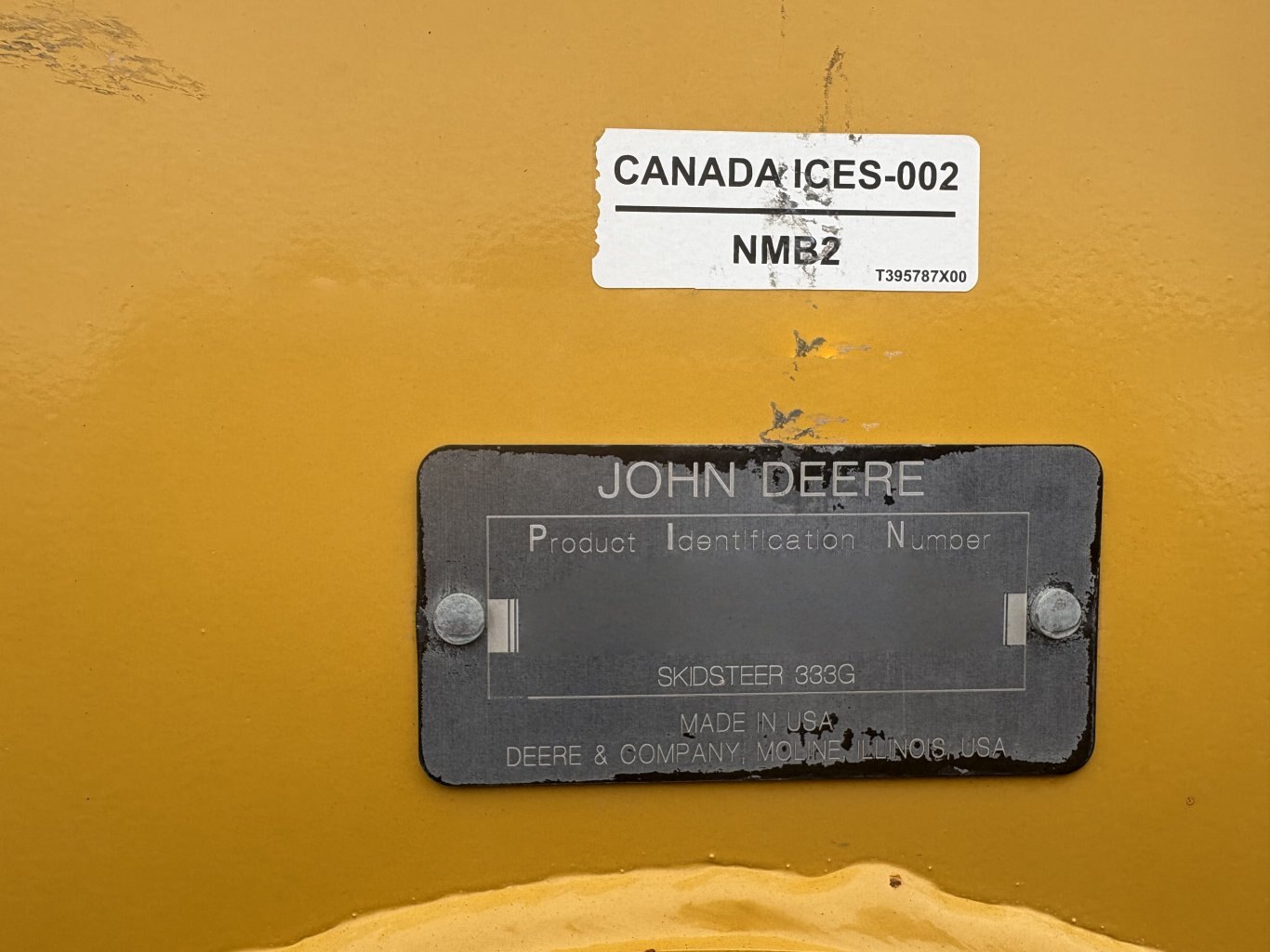 2021 Deere 333G Skid Steer With Bucket #9943 AS