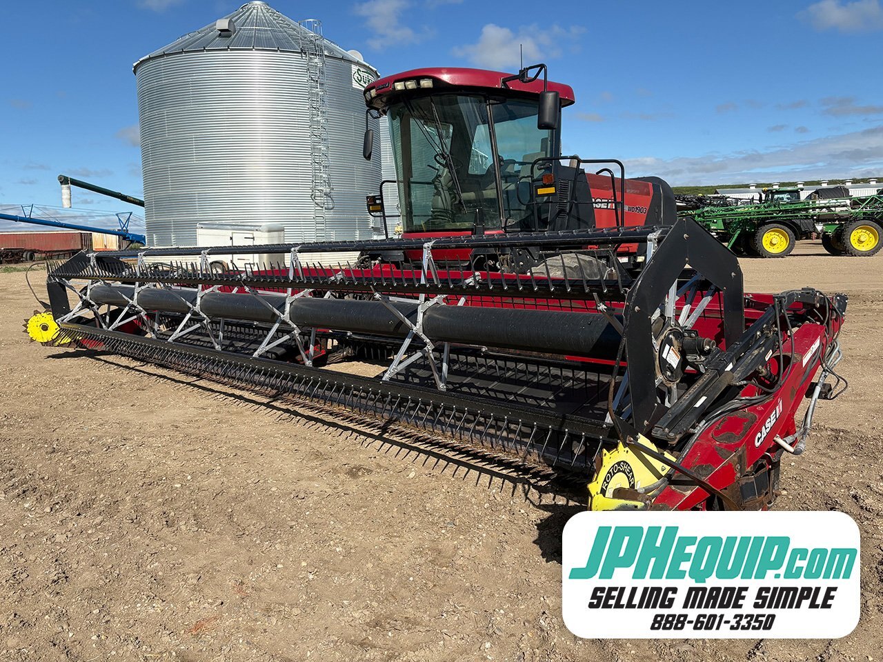 2008 Case WD1903 Self Propelled Windrower Swather with DHX302 Draper Header #11002 AS