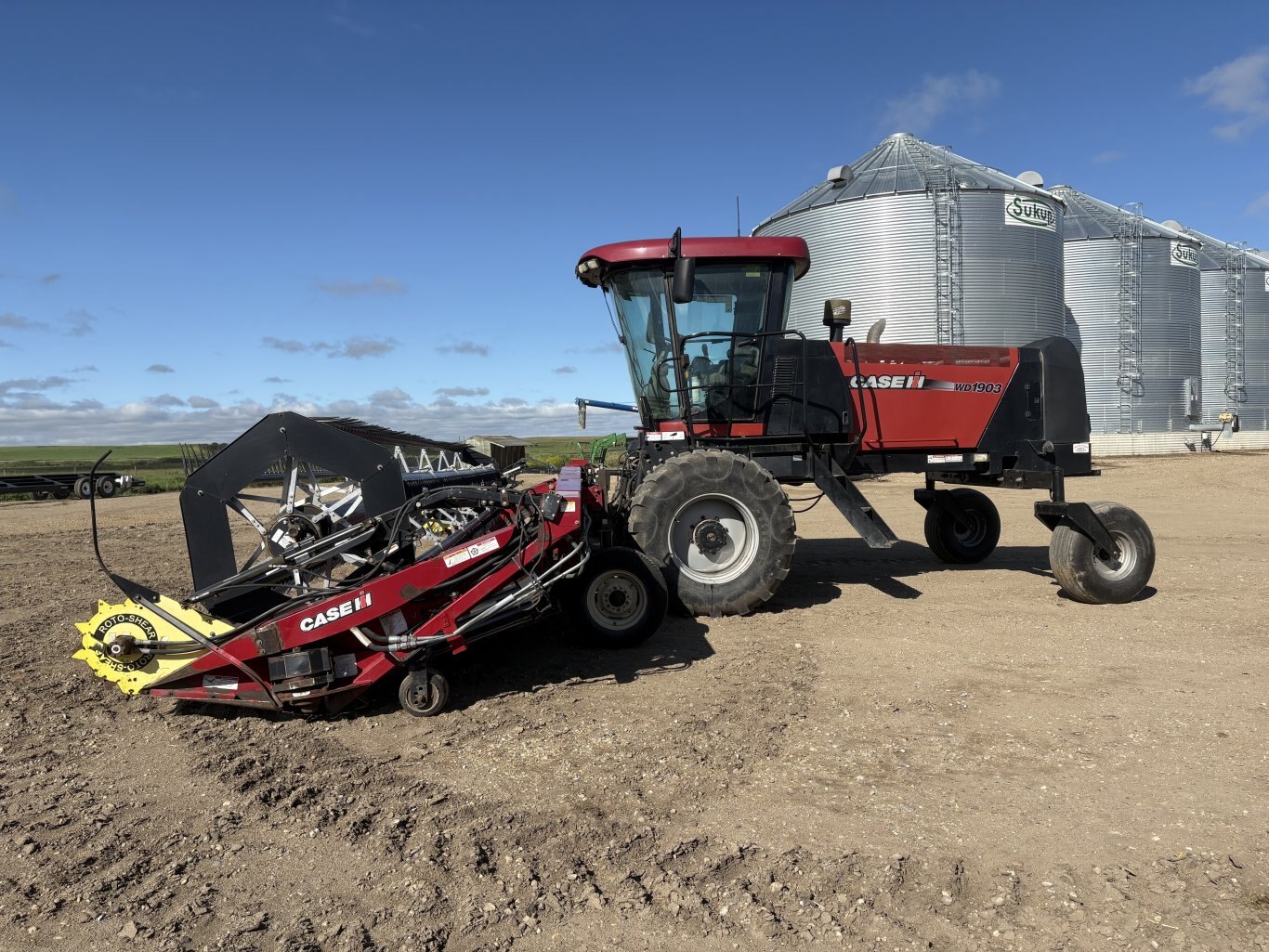 2008 Case WD1903 Self Propelled Windrower Swather with DHX302 Draper Header #11002 AS