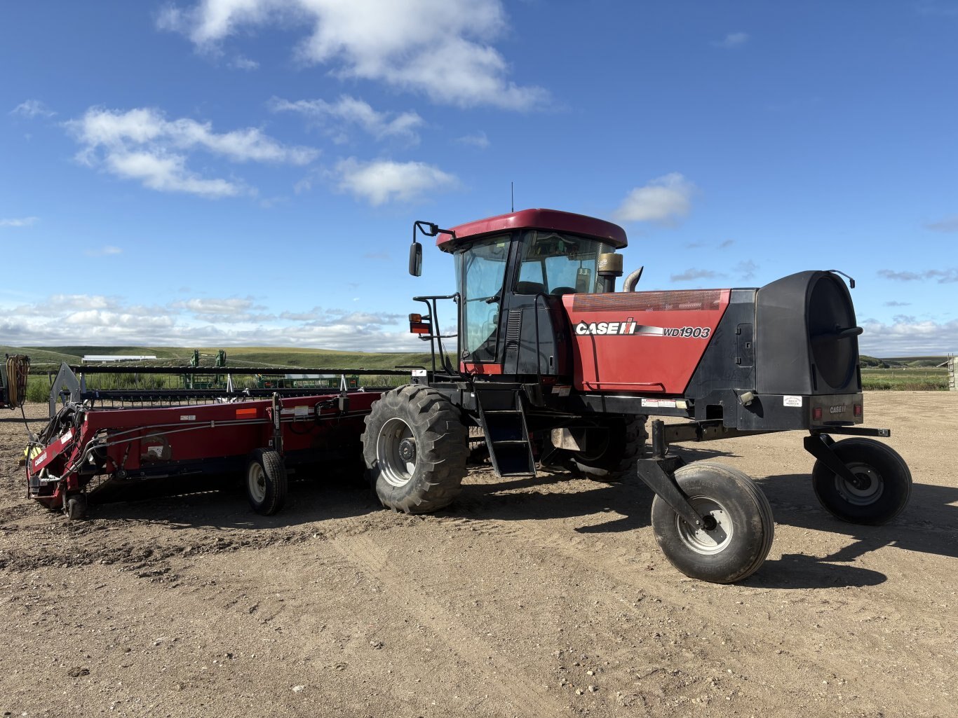 2008 Case WD1903 Self Propelled Windrower Swather with DHX302 Draper Header #11002 AS
