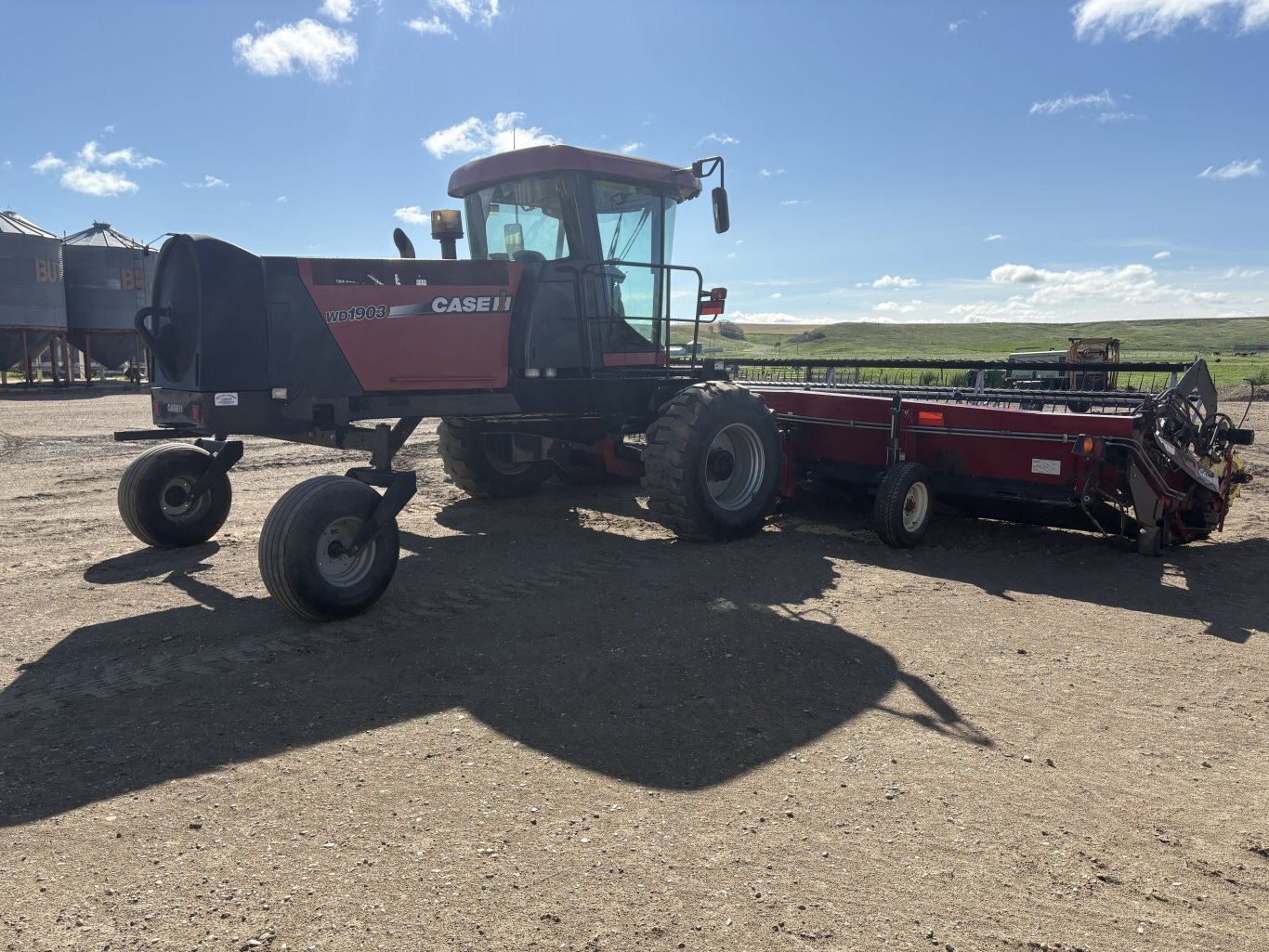 2008 Case WD1903 Self Propelled Windrower Swather with DHX302 Draper Header #11002 AS