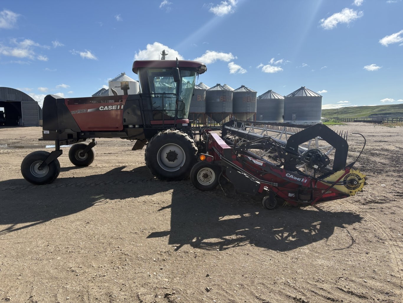 2008 Case WD1903 Self Propelled Windrower Swather with DHX302 Draper Header #11002 AS