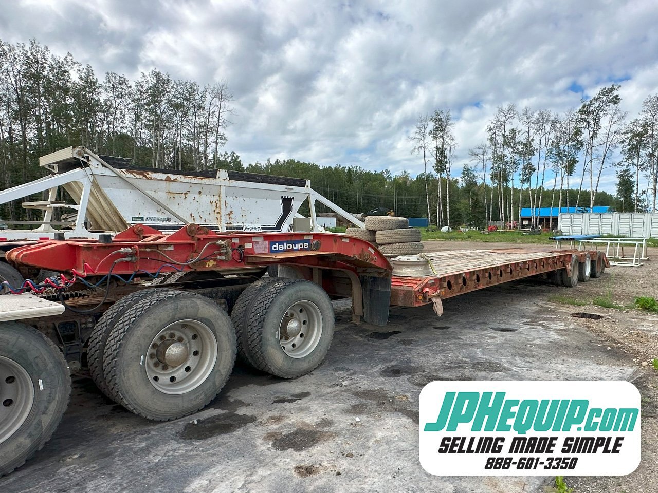 2007 Deloupe 48 ft Tri Axle Lowboy Trailer #11013 DP