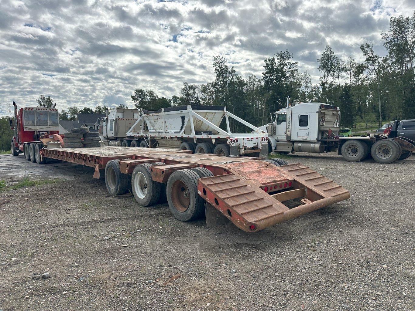 2007 Deloupe 48 ft Tri Axle Lowboy Trailer #11013 DP