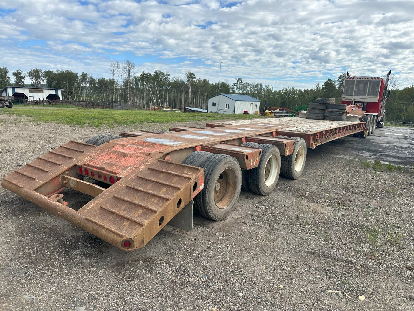 2007 Deloupe 48 ft Tri Axle Lowboy Trailer #11013 DP