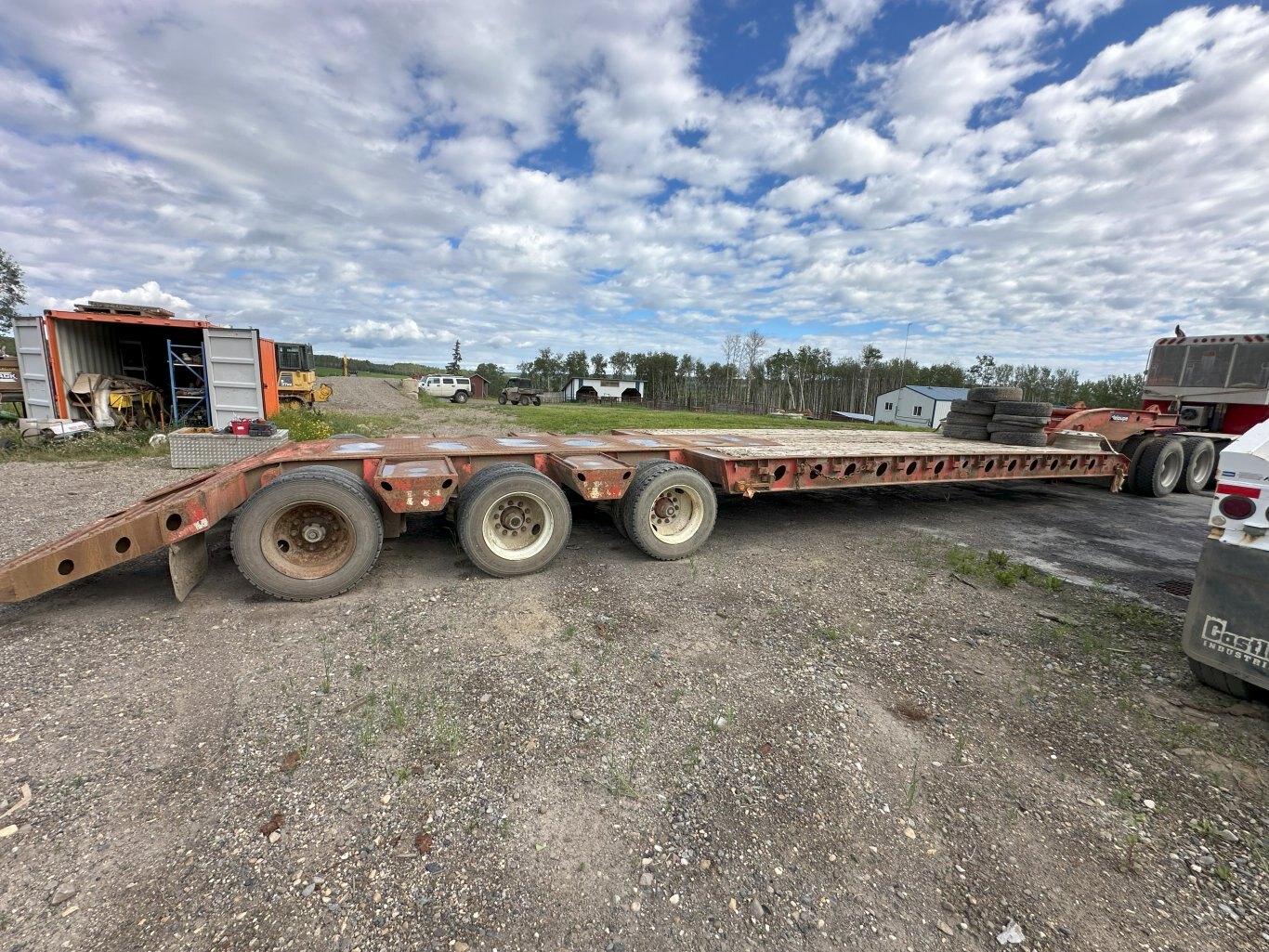 2007 Deloupe 48 ft Tri Axle Lowboy Trailer #11013 DP