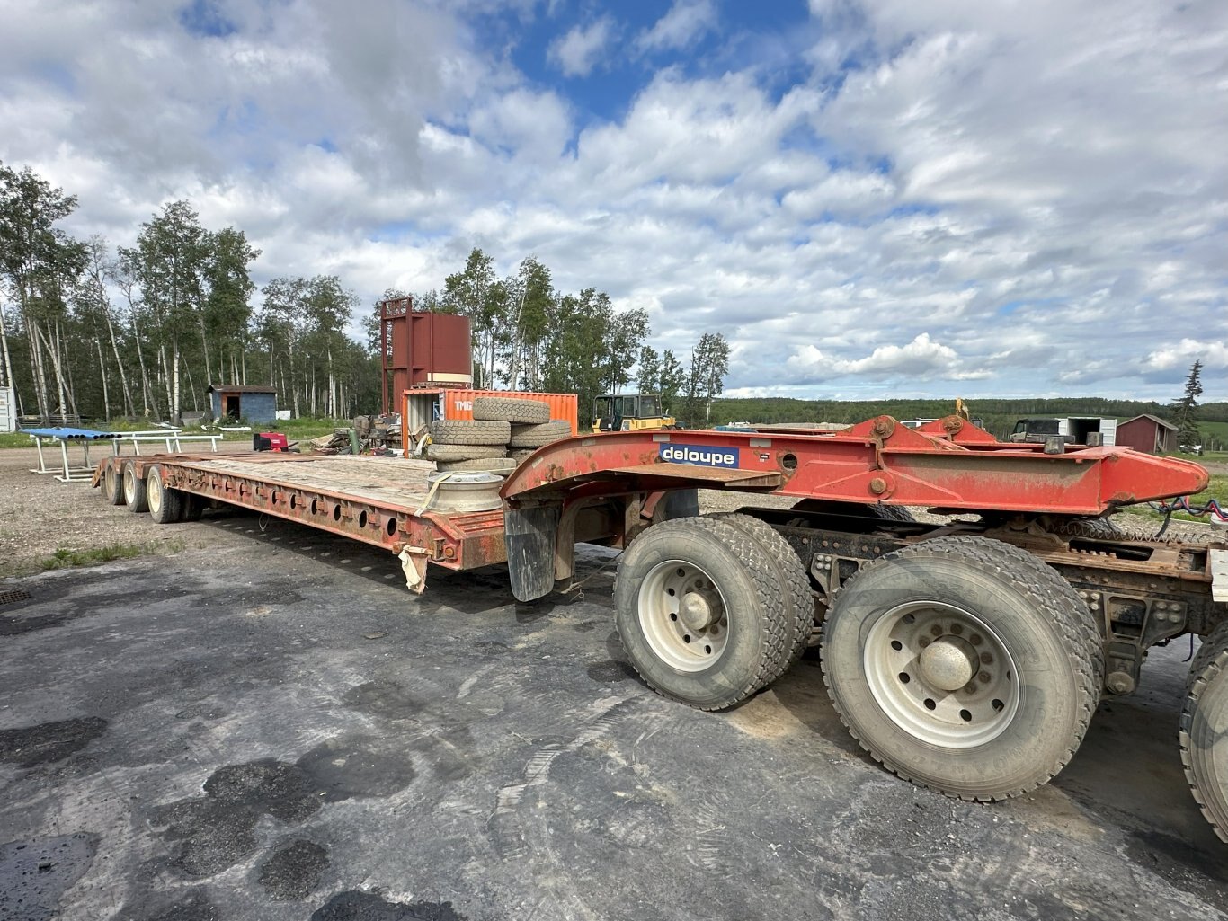 2007 Deloupe 48 ft Tri Axle Lowboy Trailer #11013 DP