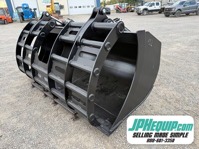 Wheel Loader Feedlot Grapple Bucket 120 inch ISO Hi Vis #WISOBF120 JPH