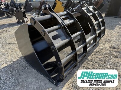 Wheel Loader Feedlot Grapple Bucket 112 inch ISO Hi Vis #WISOBF112 JPH