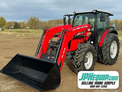 2023 Massey Ferguson 5711 4WD Cab with FL3819 plus Bucket #11150 DP