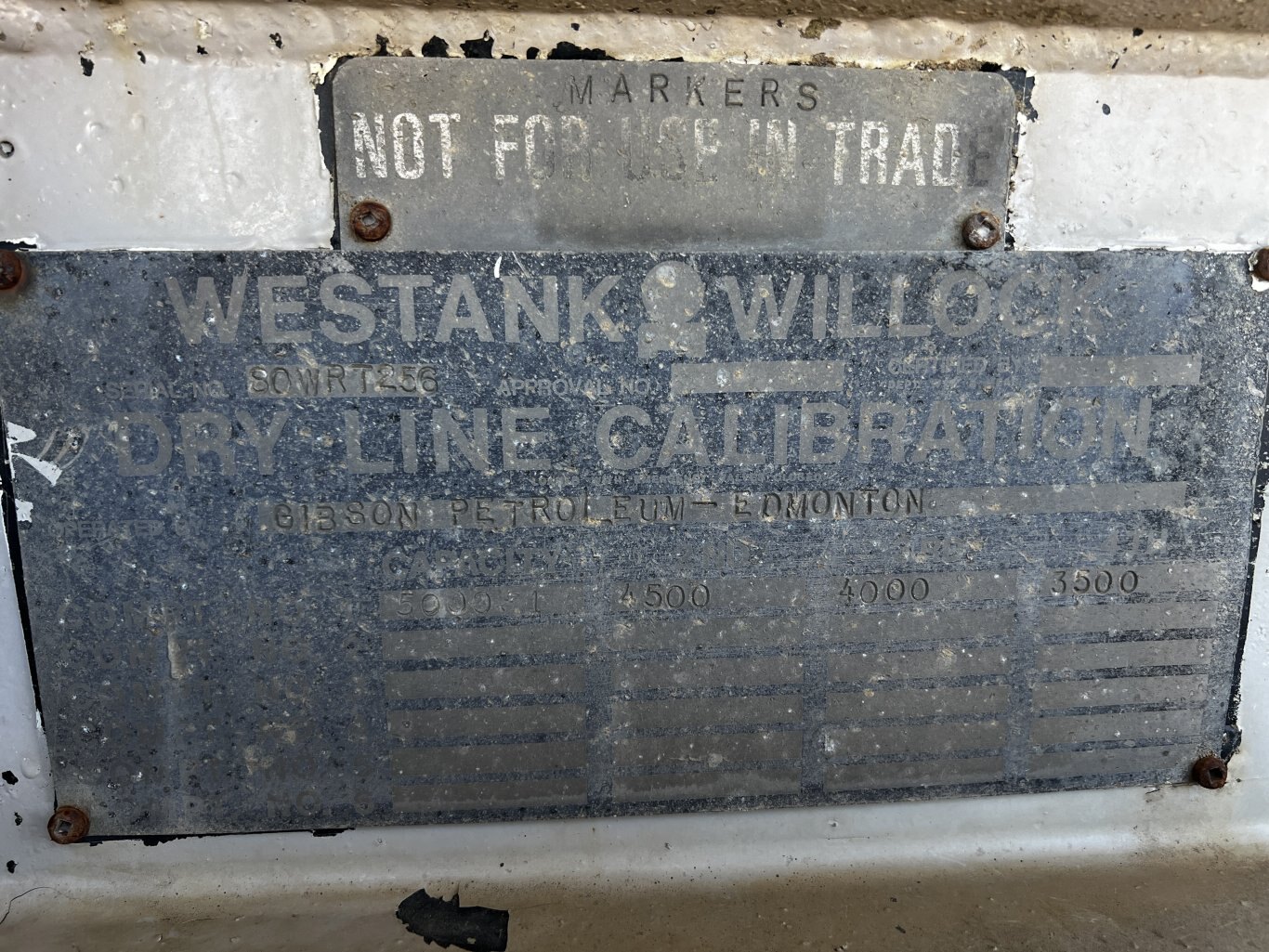 1980 Westank Aluminum Water Tank Trailer Triaxle Wagon 25,000L #11172 BP