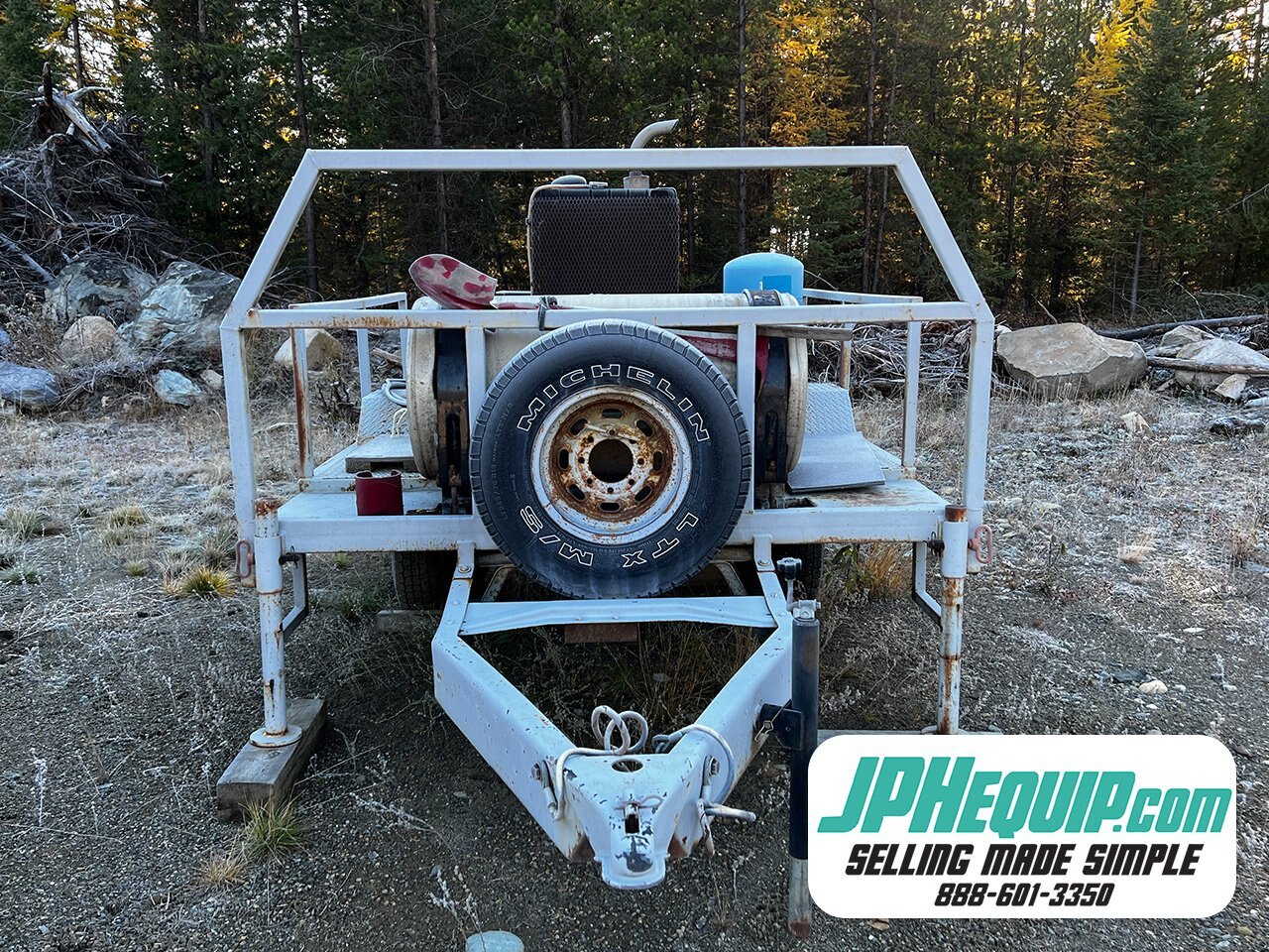 25kW Generator on Homemade Jobsite Trailer • 3 Phase Generator #11232 BP