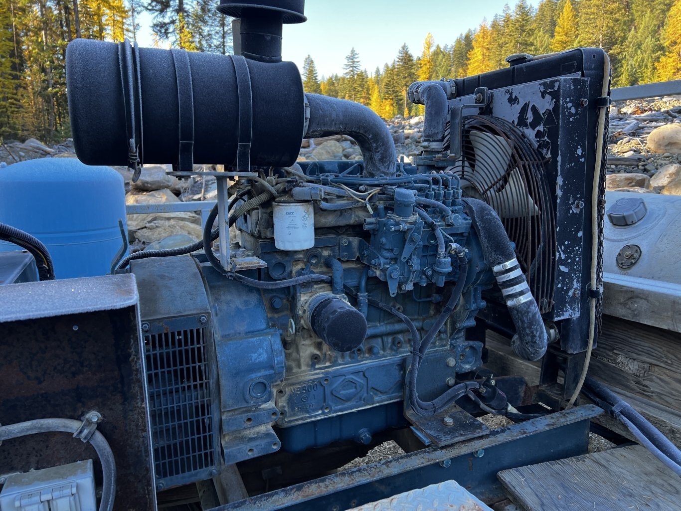 25kW Generator on Homemade Jobsite Trailer • 3 Phase Generator #11232 BP