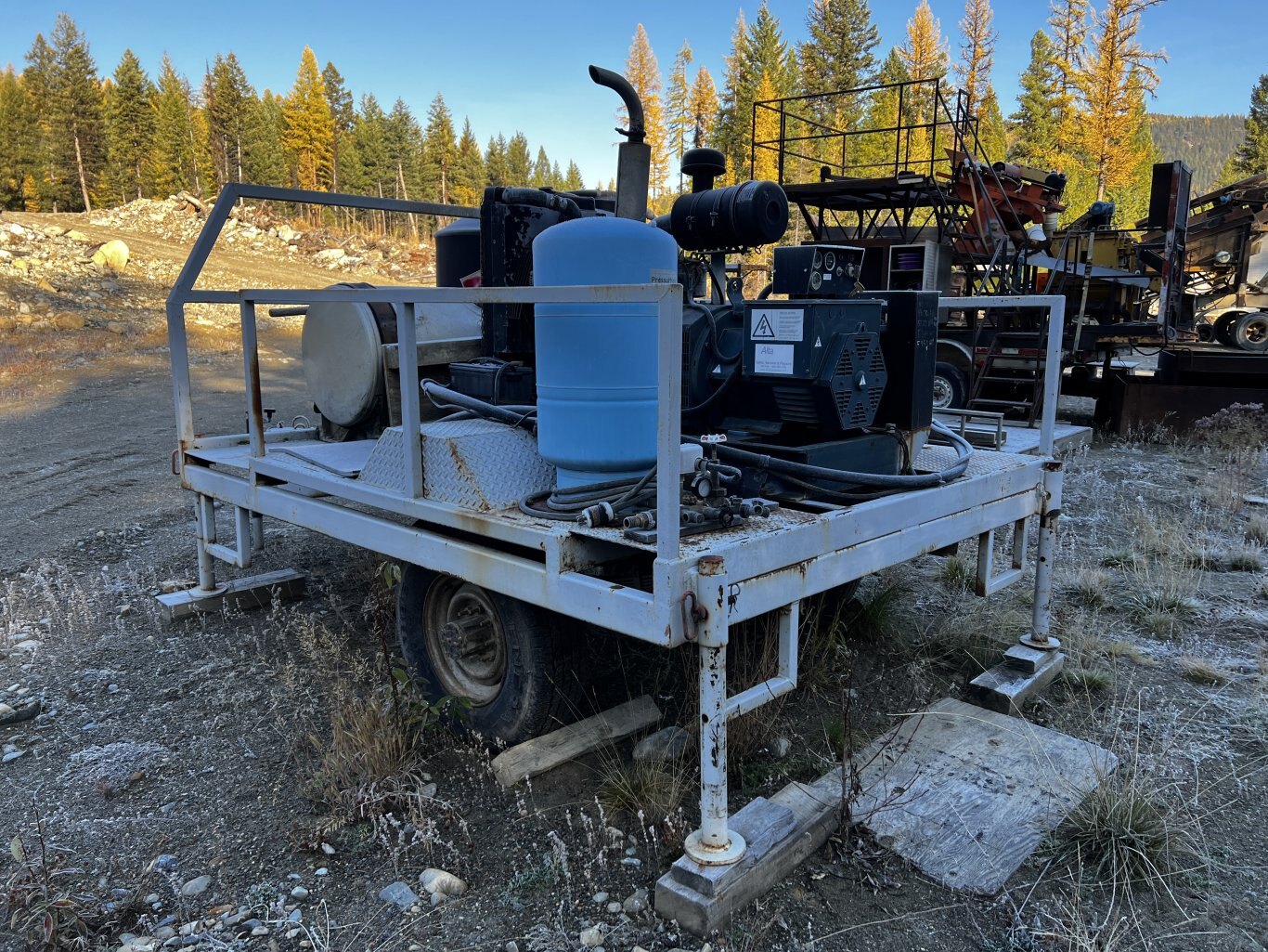 25kW Generator on Homemade Jobsite Trailer • 3 Phase Generator #11232 BP