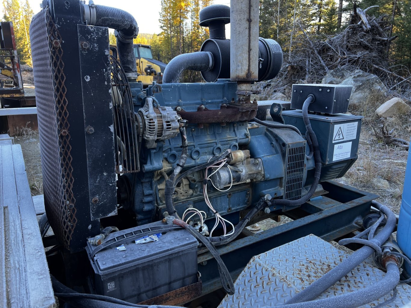 25kW Generator on Homemade Jobsite Trailer • 3 Phase Generator #11232 BP