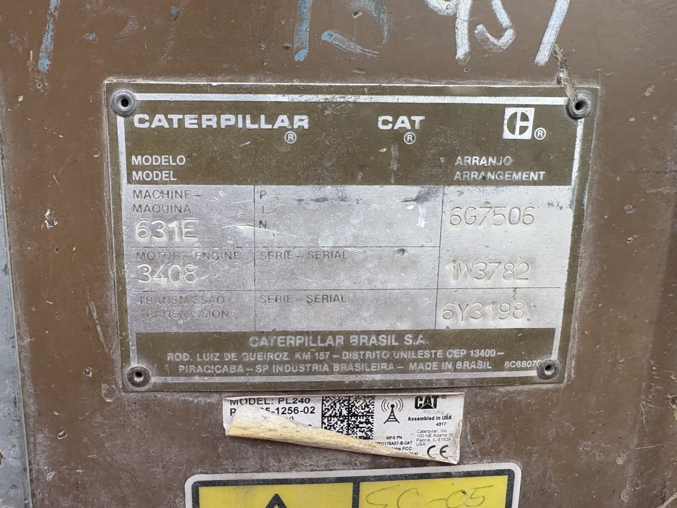 1989 Caterpillar 631E Motor Scraper #11242 AS