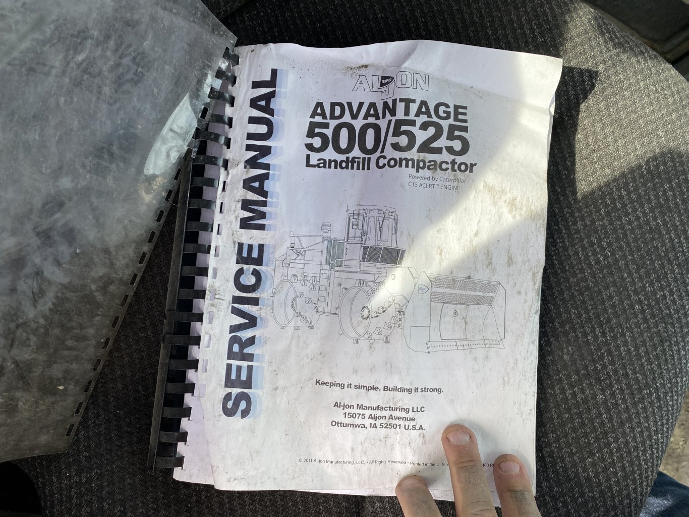 2012 AL JON 500 Advantage Compactor with 15ft Front Blade • AL JON 500 Compactor • Al Jon ADV 500 Landfill Compactor #11253 BP LOT #5904