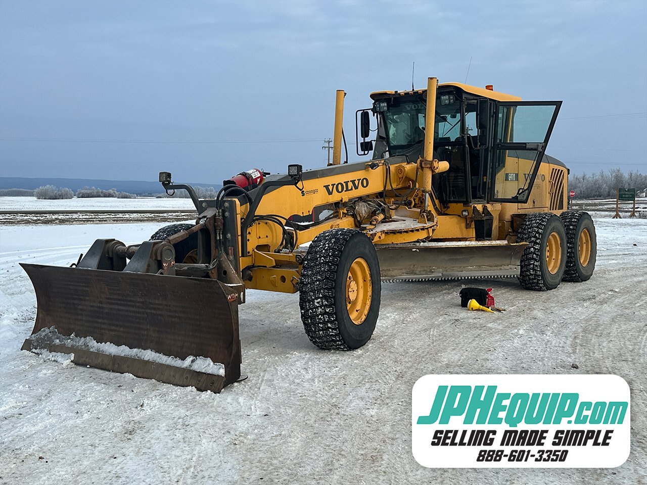 2007 Volvo G970 Grader with Front Plow & Snow wing #11275 DP