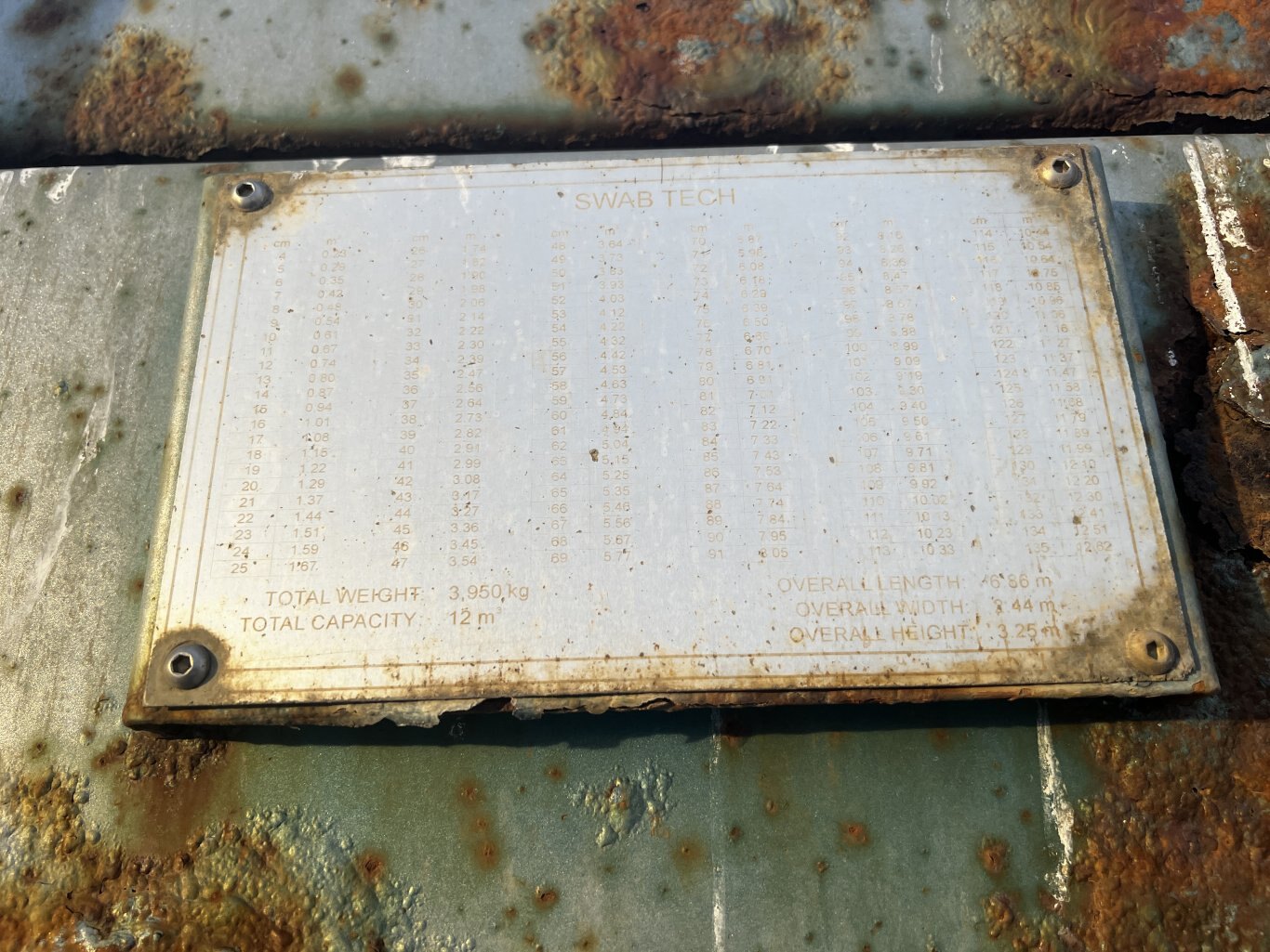 2002 Care Industries 12m3 Blow Back Tank Trailer Tandem Axle #11287 BP