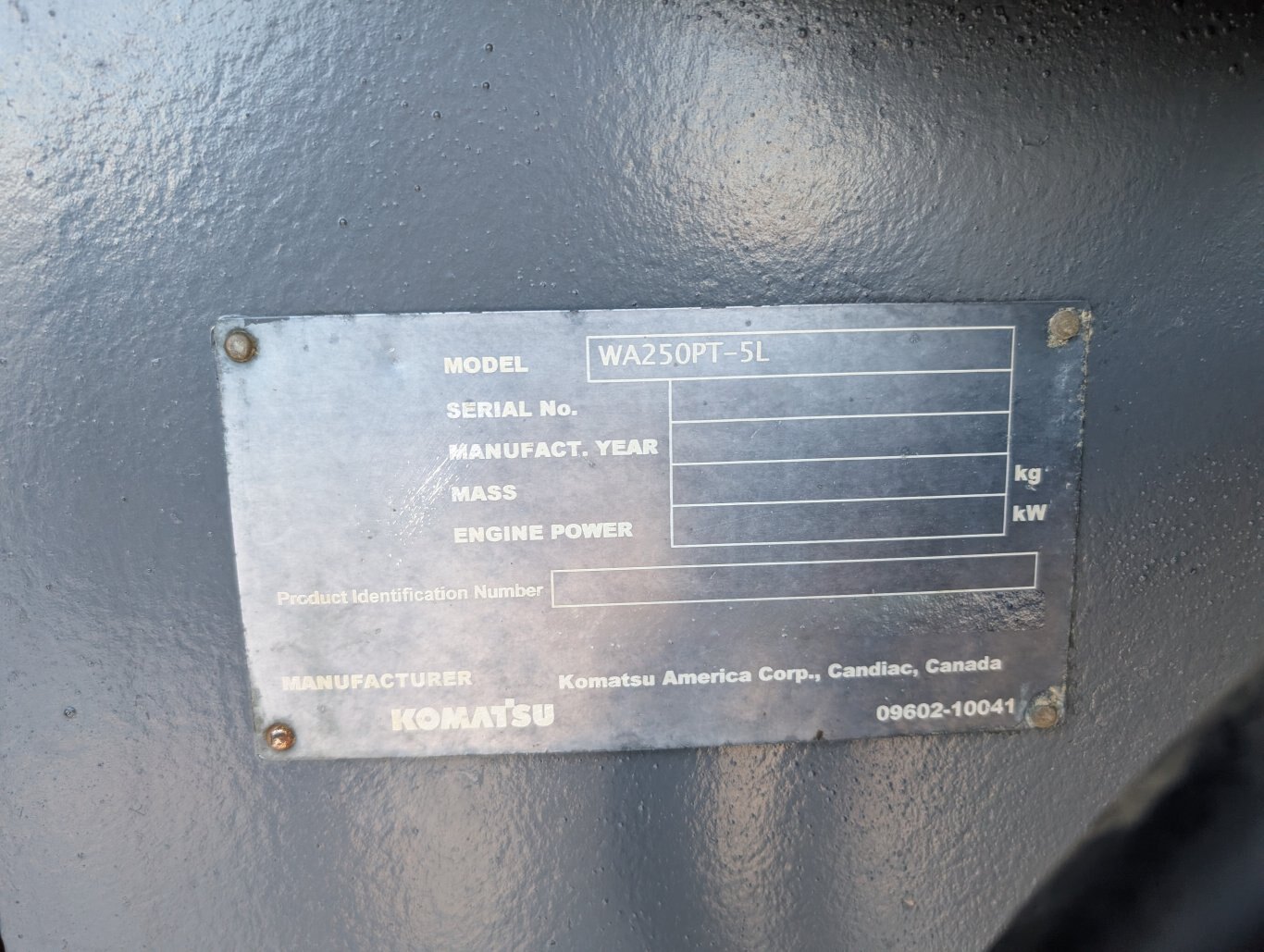 2005 Komatsu WA250PT 5L Wheel Loader #11304 OB