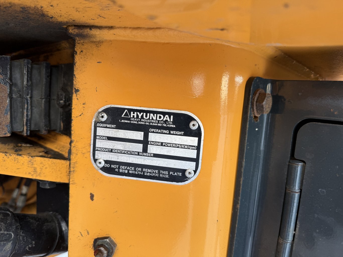 2011 Hyundai 757 9 Wheel Loader 3.7 yard #11307 JPH