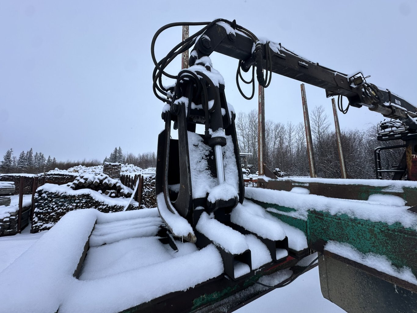 1998 Peerless 63 ft Super B Hayrack Trailer w/ Picker #11311 DP